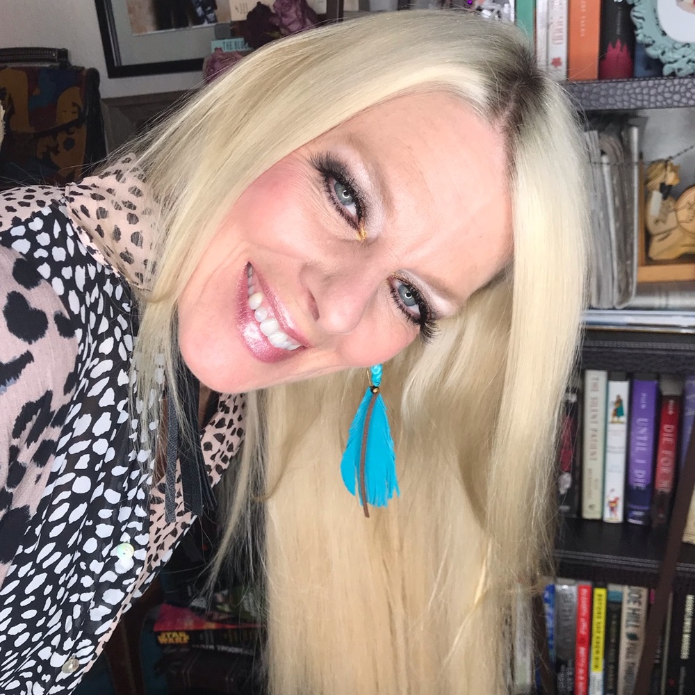 Handmade leather earrings